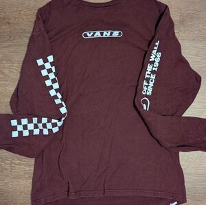 Vans Burgundy Classic Fit Long Sleeve Tee